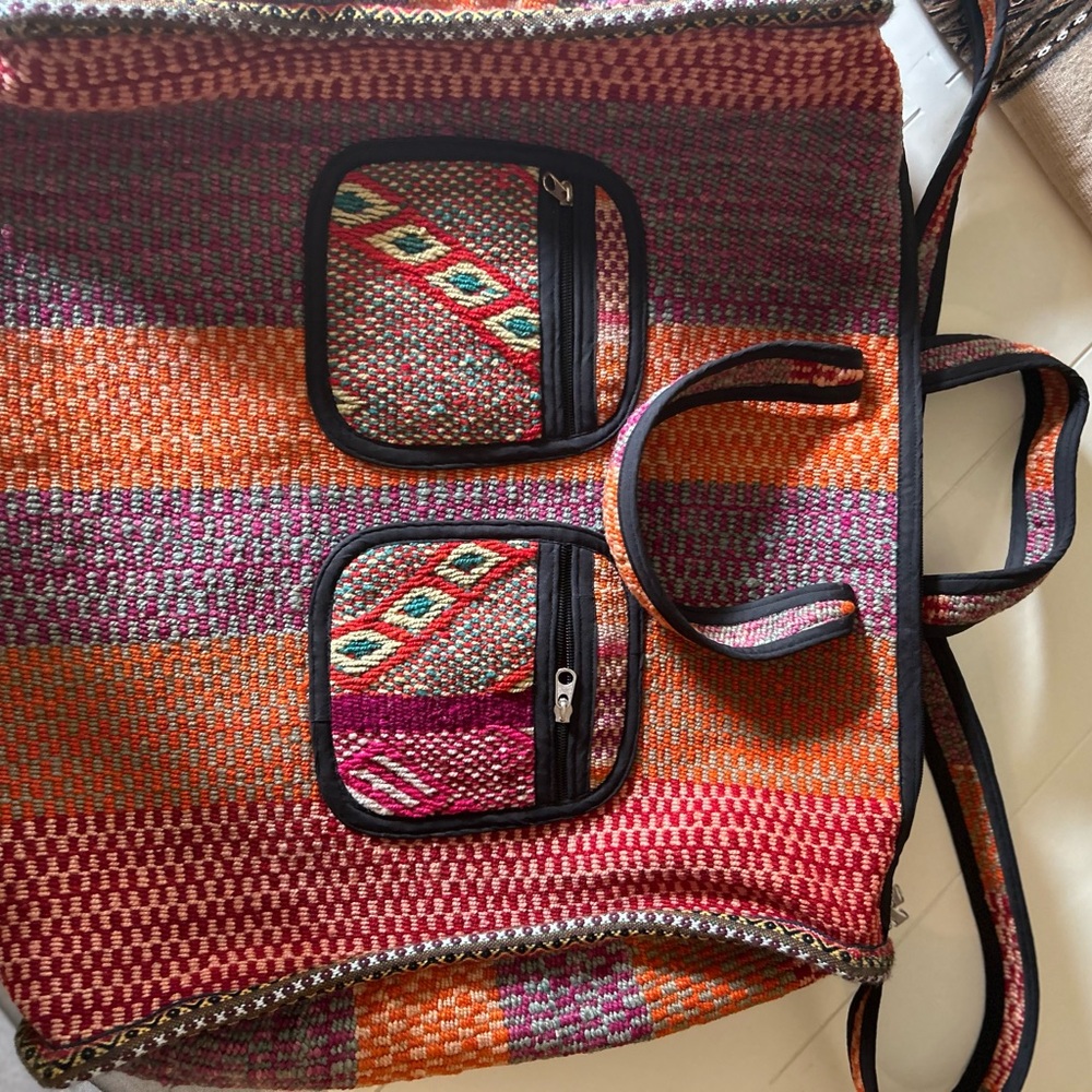 Handcrafted Peruvian Weekender Bag - image 3